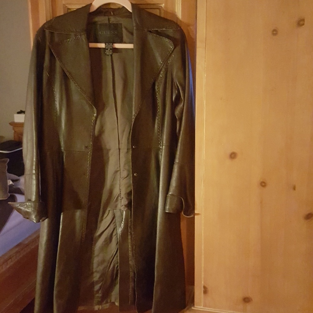 Guess leather trench